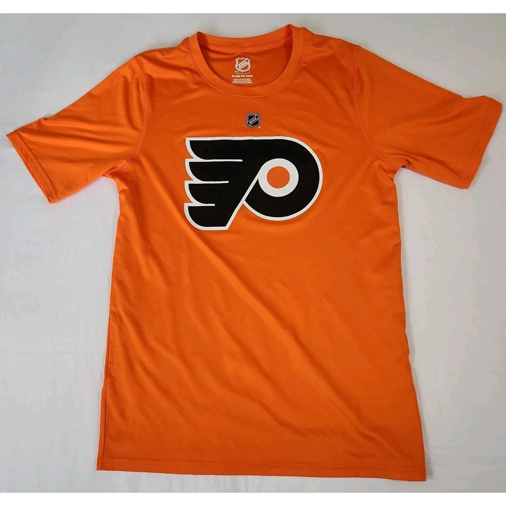 NHL Philadelphia Flyers SS Logo Tee Crew Neck T-Shirt Boys XLarge 18/20 - NWOT